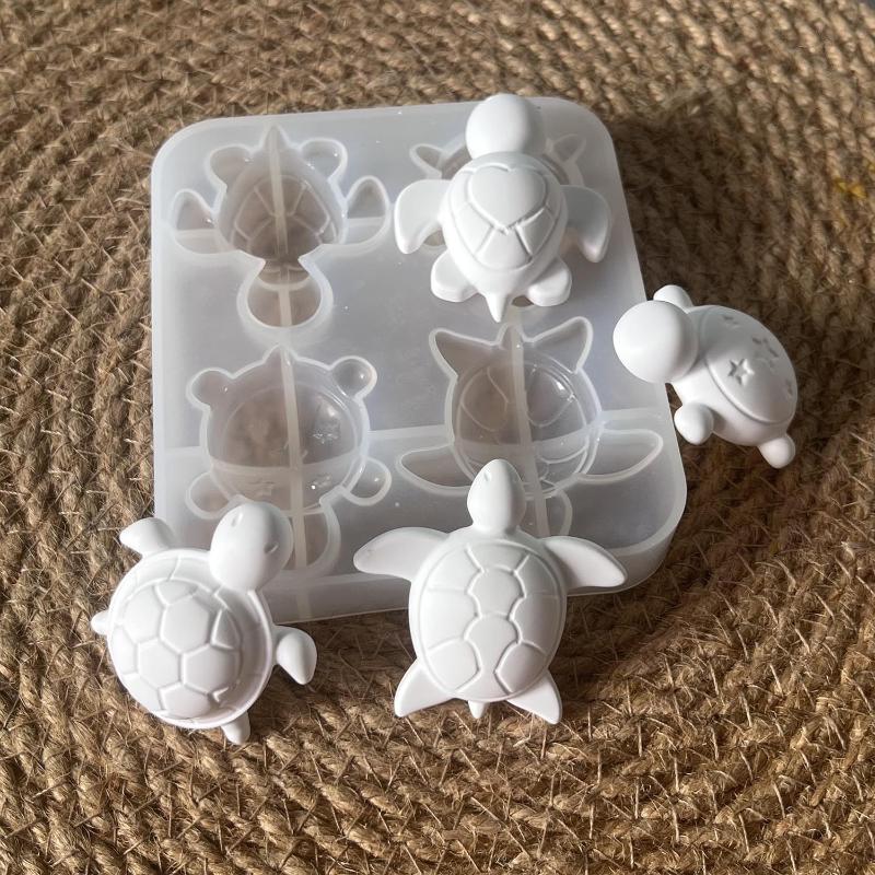 Soap Making Supplies - قوالب سيليكون على شكل أربعة سلاحف