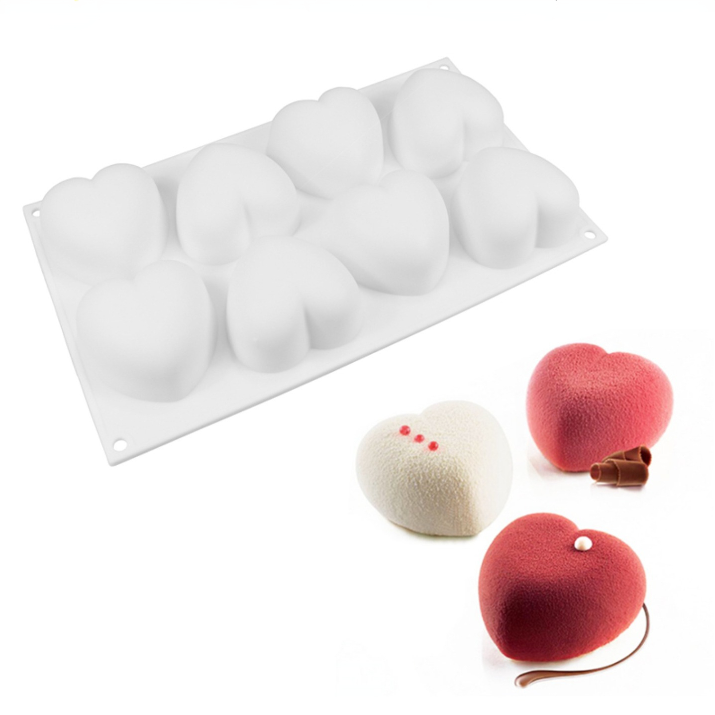 Soap Making Supplies - الحب القلب سيليكون قالب الصابون اليدوية